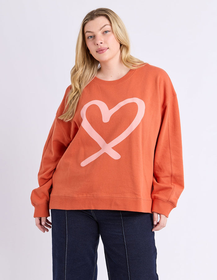 ELIN CREW ORANGE_by_ELM_women's_in_New Zealand_ MODEL _