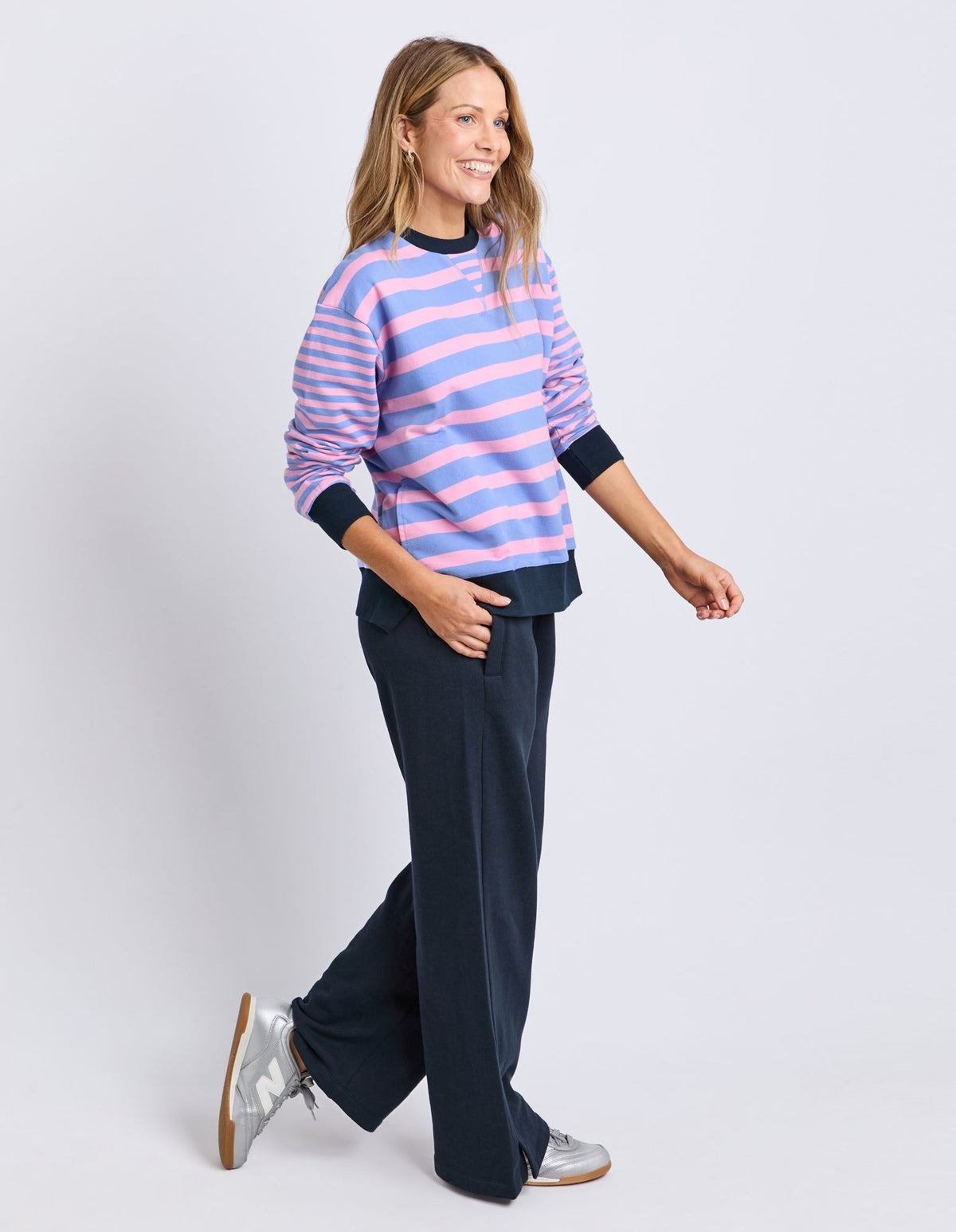 ELM ALL SORTS CREW PRETTY PINK_by_ELM_women's_in_New Zealand_ SIDE _