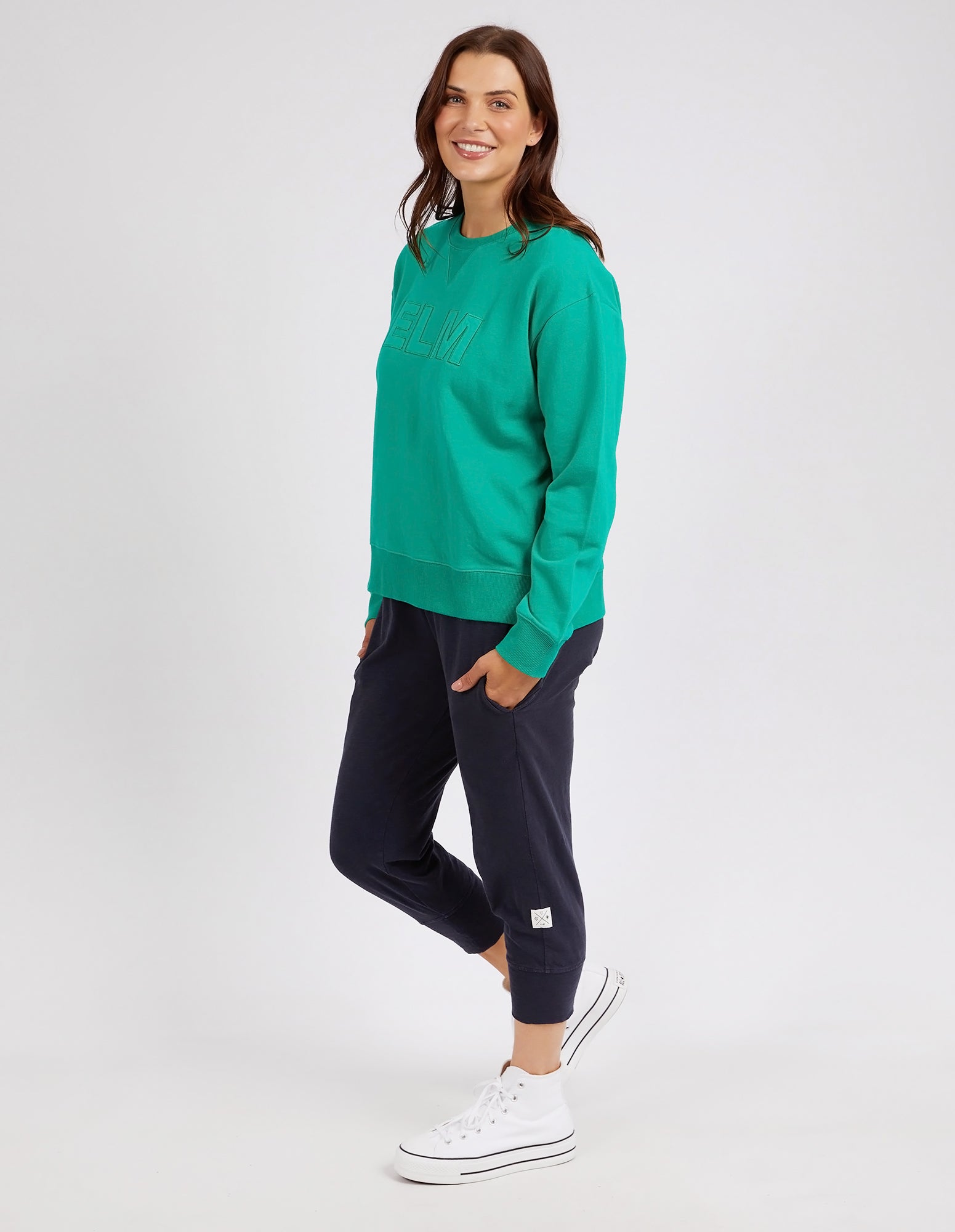 Elm Lifestyle Clothing | Applique Sweat | Green Sweatshirt – Ebony Boutique  NZ