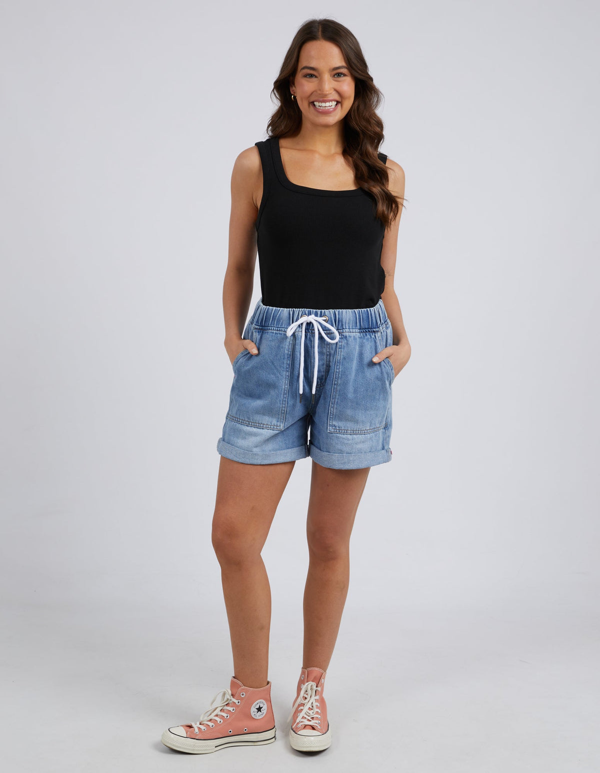 ELM_EMMA RELAXED DENIM SHORT MID BLUE _ EMMA RELAXED DENIM SHORT MID BLUE _ Ebony Boutique NZ