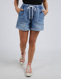 ELM_EMMA RELAXED DENIM SHORT MID BLUE _ EMMA RELAXED DENIM SHORT MID BLUE _ Ebony Boutique NZ