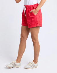 ELM_EMMA RELAXED SHORT POPPY _ EMMA RELAXED SHORT POPPY _ Ebony Boutique NZ