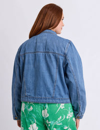 ESSIE DENIM JACKET MID BLUE WASH_by_ELM_women's_in_New Zealand_ BACK _
