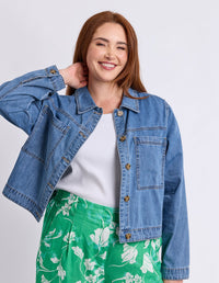 ESSIE DENIM JACKET MID BLUE WASH_by_ELM_women's_in_New Zealand_ ANGLE _