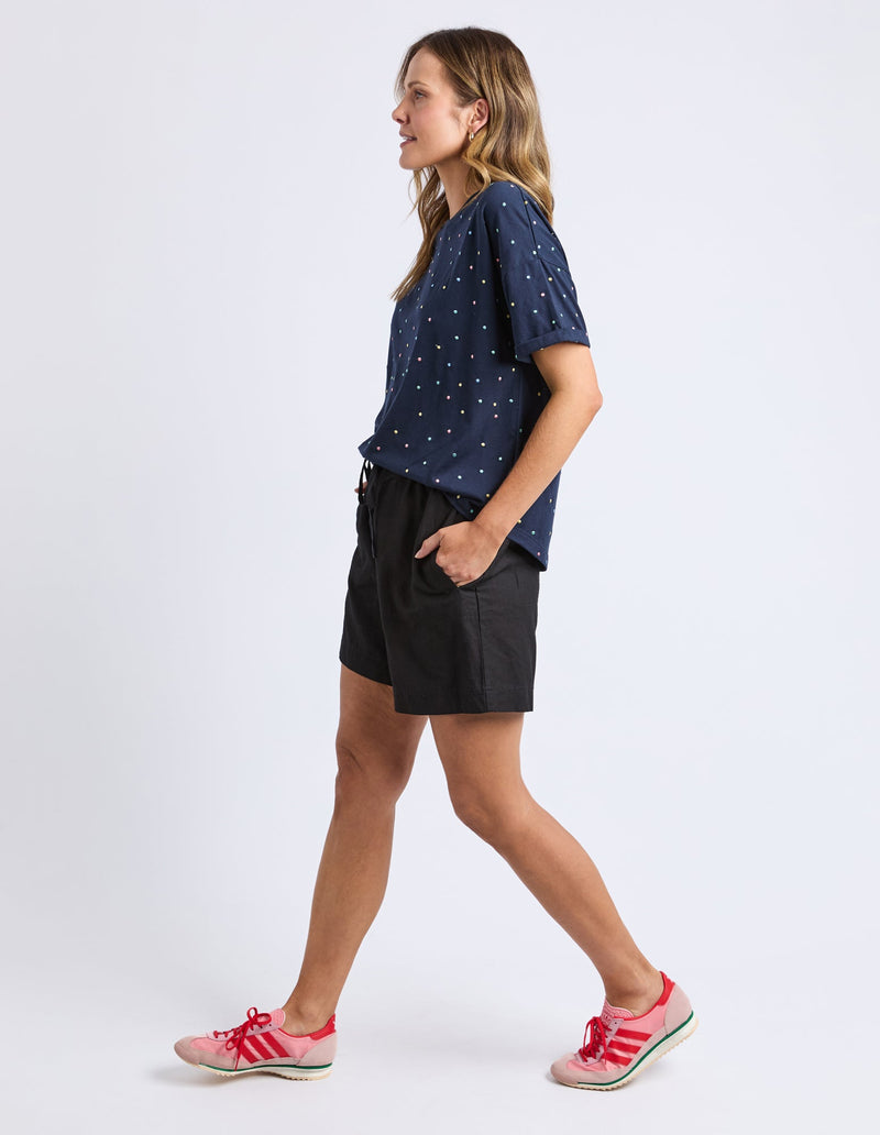 ELM_FESTIVE SPOT TEE NAVY _ FESTIVE SPOT TEE NAVY _ Ebony Boutique NZ