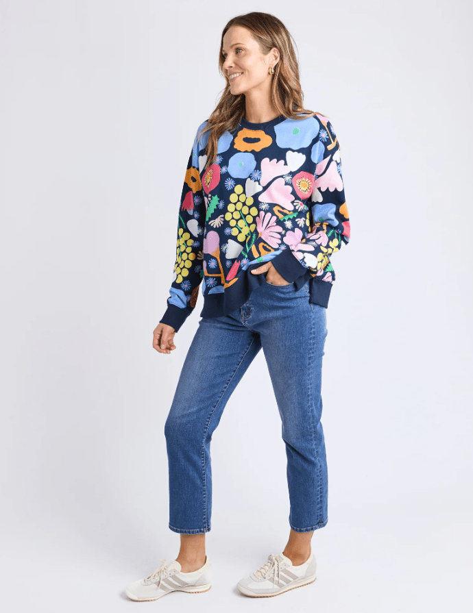 ELM_FLOWER MEDLEY CREW _ FLOWER MEDLEY CREW _ Ebony Boutique NZ
