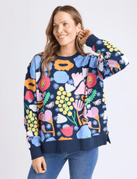 ELM_FLOWER MEDLEY CREW _ FLOWER MEDLEY CREW _ Ebony Boutique NZ