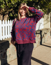 FREEDOM FLORAL CREW_by_ELM_women's_in_New Zealand_ FREEDOM FLORAL CREW _