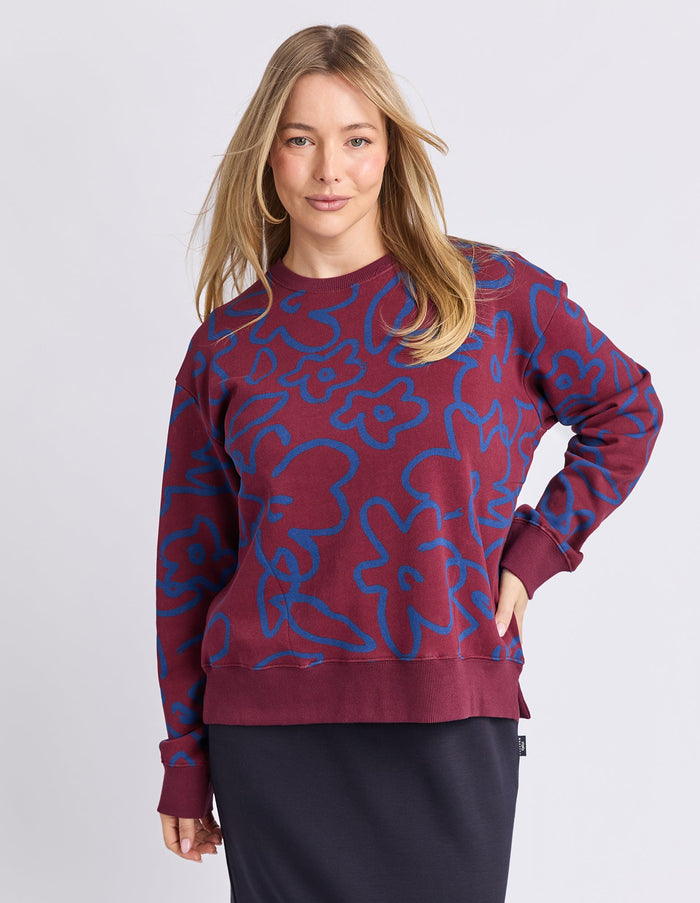 FREEDOM FLORAL CREW_by_ELM_women's_in_New Zealand_ FREEDOM FLORAL CREW _
