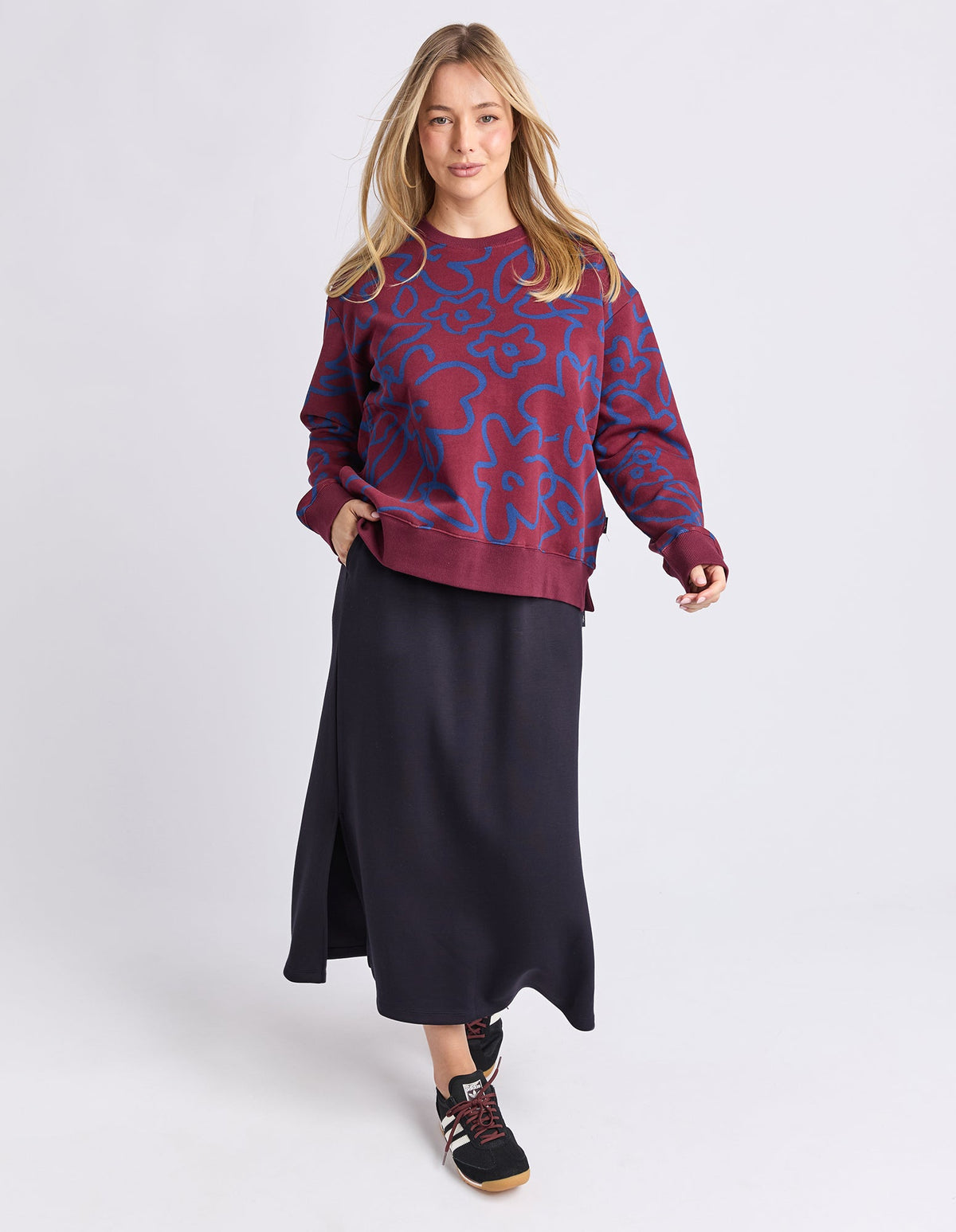FREEDOM FLORAL CREW_by_ELM_women's_in_New Zealand_ FREEDOM FLORAL CREW _