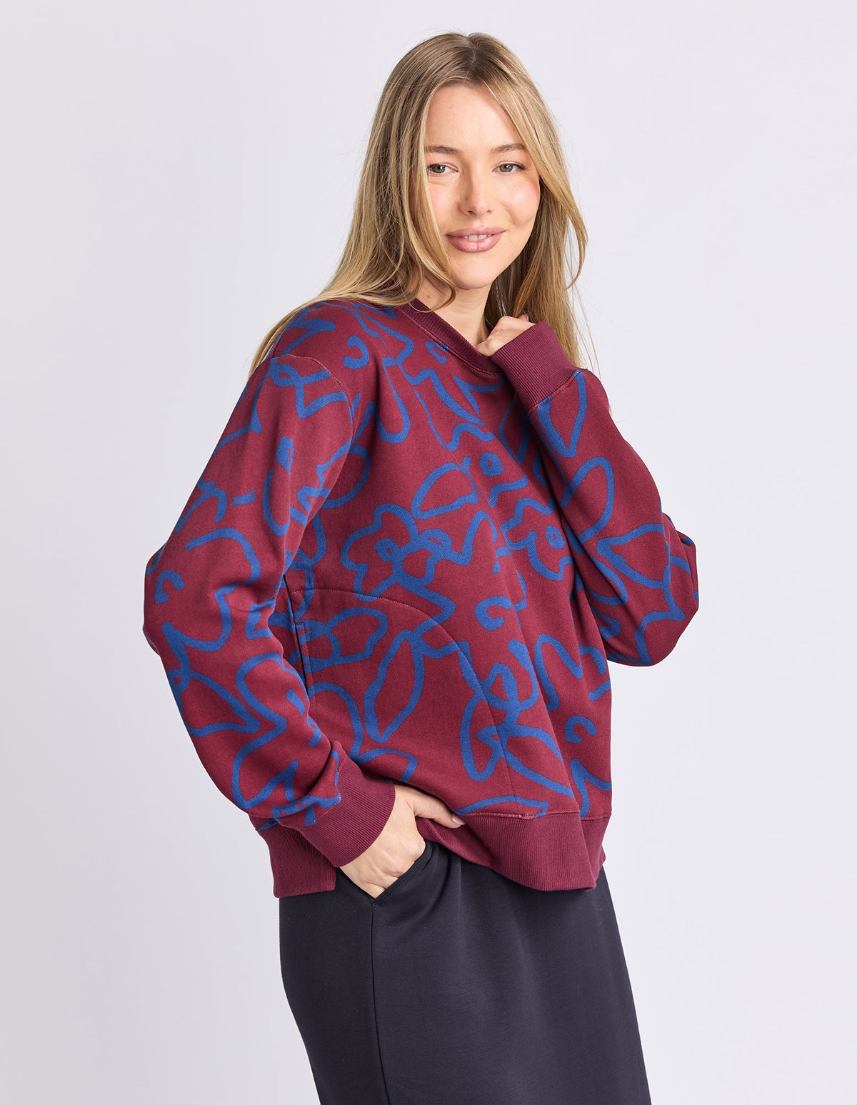 FREEDOM FLORAL CREW_by_ELM_women's_in_New Zealand_ FREEDOM FLORAL CREW _
