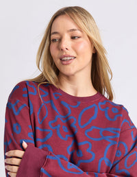 FREEDOM FLORAL CREW_by_ELM_women's_in_New Zealand_ FREEDOM FLORAL CREW _