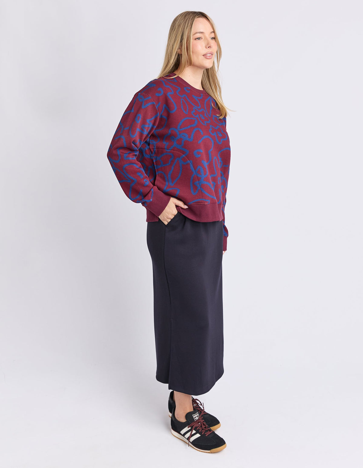 FREEDOM FLORAL CREW_by_ELM_women's_in_New Zealand_ FREEDOM FLORAL CREW _