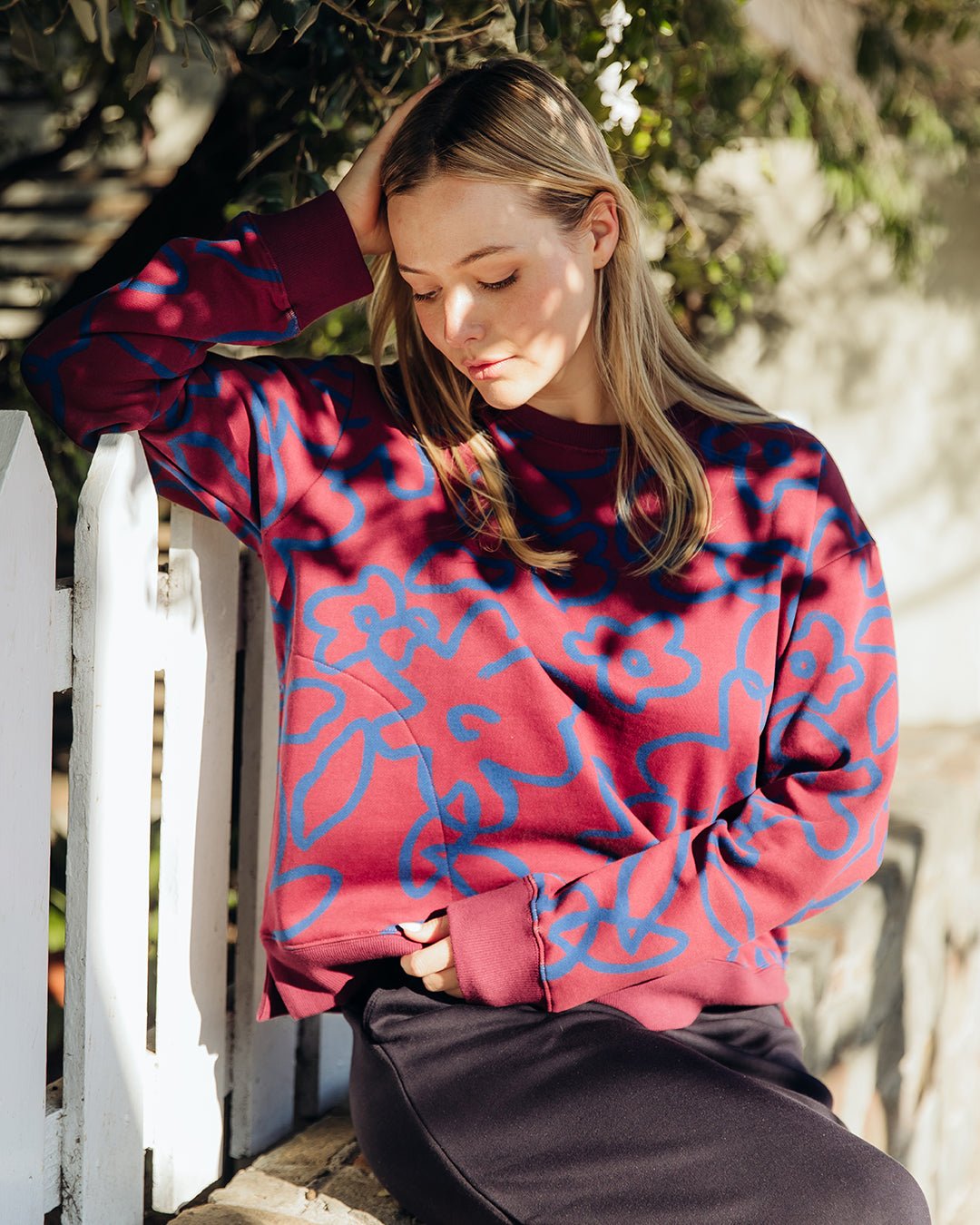 FREEDOM FLORAL CREW_by_ELM_women's_in_New Zealand_ FREEDOM FLORAL CREW _