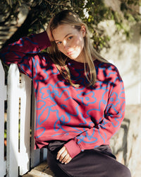 FREEDOM FLORAL CREW_by_ELM_women's_in_New Zealand_ FREEDOM FLORAL CREW _