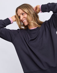 FREEDOM PANEL CREW MIDNIGHT_by_ELM_women's_in_New Zealand_ FREEDOM PANEL CREW MIDNIGHT _