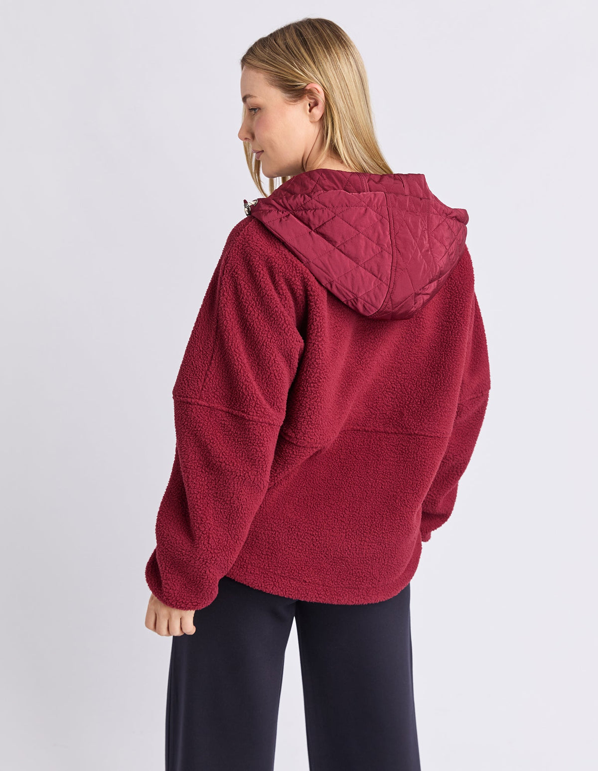 FREEDOM QUILTED FLEECE JACKET PLUM_by_ELM_women's_in_New Zealand_ FREEDOM QUILTED FLEECE JACKET PLUM _