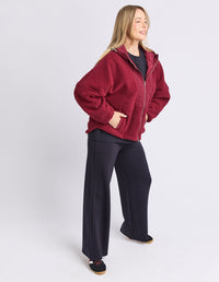 FREEDOM QUILTED FLEECE JACKET PLUM_by_ELM_women's_in_New Zealand_ FREEDOM QUILTED FLEECE JACKET PLUM _