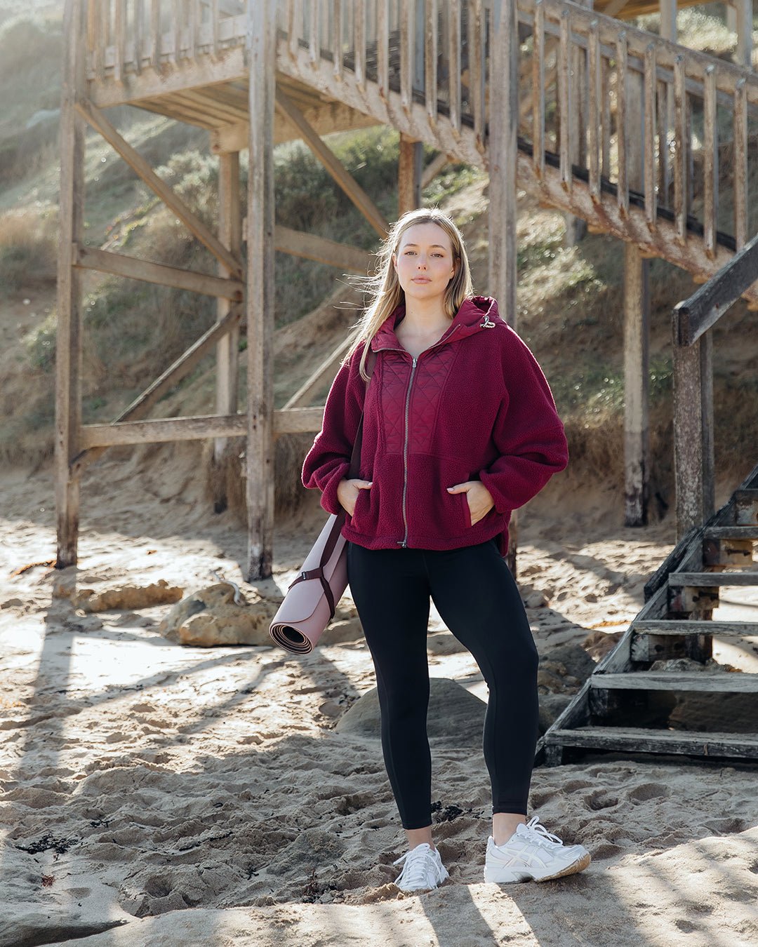 FREEDOM QUILTED FLEECE JACKET PLUM_by_ELM_women's_in_New Zealand_ FREEDOM QUILTED FLEECE JACKET PLUM _