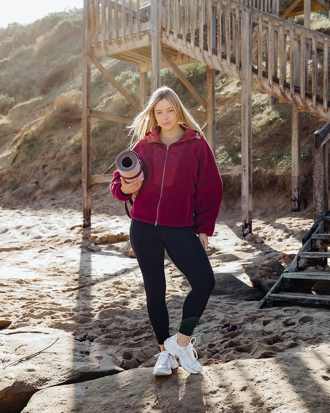 FREEDOM QUILTED FLEECE JACKET PLUM_by_ELM_women's_in_New Zealand_ FREEDOM QUILTED FLEECE JACKET PLUM _