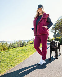FREEDOM QUILTED FLEECE VEST PLUM_by_ELM_women's_in_New Zealand_ FREEDOM QUILTED FLEECE VEST PLUM _