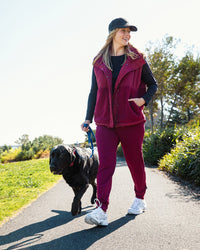FREEDOM QUILTED FLEECE VEST PLUM_by_ELM_women's_in_New Zealand_ FREEDOM QUILTED FLEECE VEST PLUM _