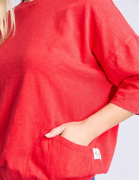 ELM_FUNDAMENTAL MAZIE SWEAT POPPY _ FUNDAMENTAL MAZIE SWEAT POPPY _ Ebony Boutique NZ