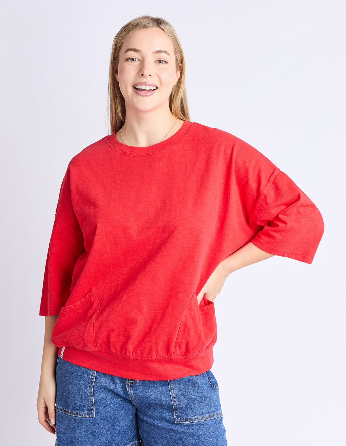 ELM_FUNDAMENTAL MAZIE SWEAT POPPY _ FUNDAMENTAL MAZIE SWEAT POPPY _ Ebony Boutique NZ