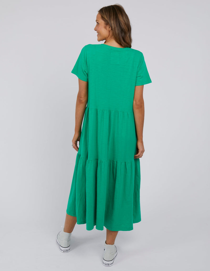 ELM_GIGI TIERED MIDI DRESS SPRING GREEN _ GIGI TIERED MIDI DRESS SPRING GREEN _ Ebony Boutique NZ