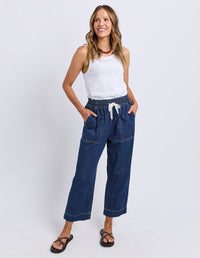 GRETA SLIM LEG DENIM PANT SAPPHIRE_by_ELM_women's_in_New Zealand_ MODEL _