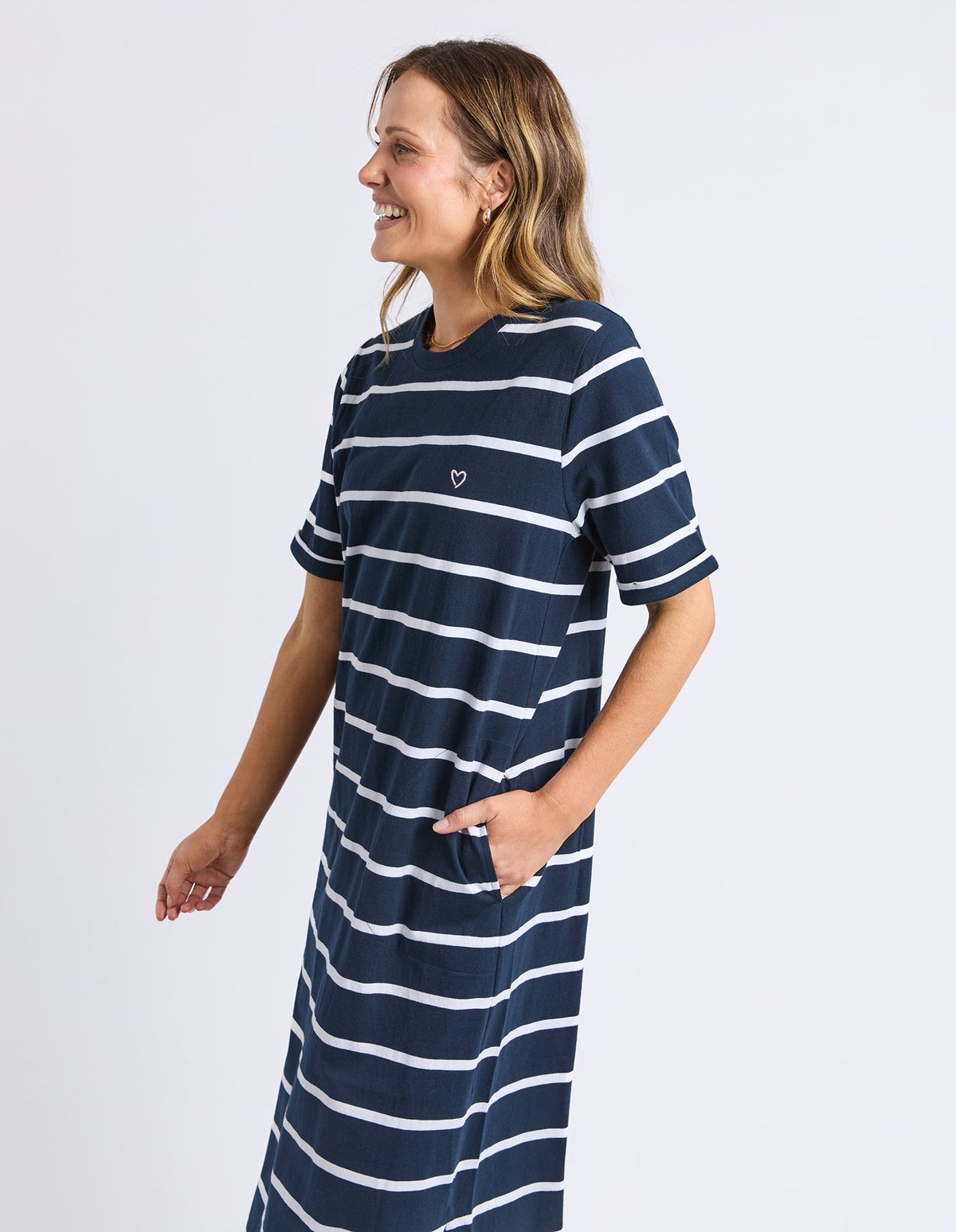 ELM_HALLI DRESS STRIPE _ HALLI DRESS STRIPE _ Ebony Boutique NZ