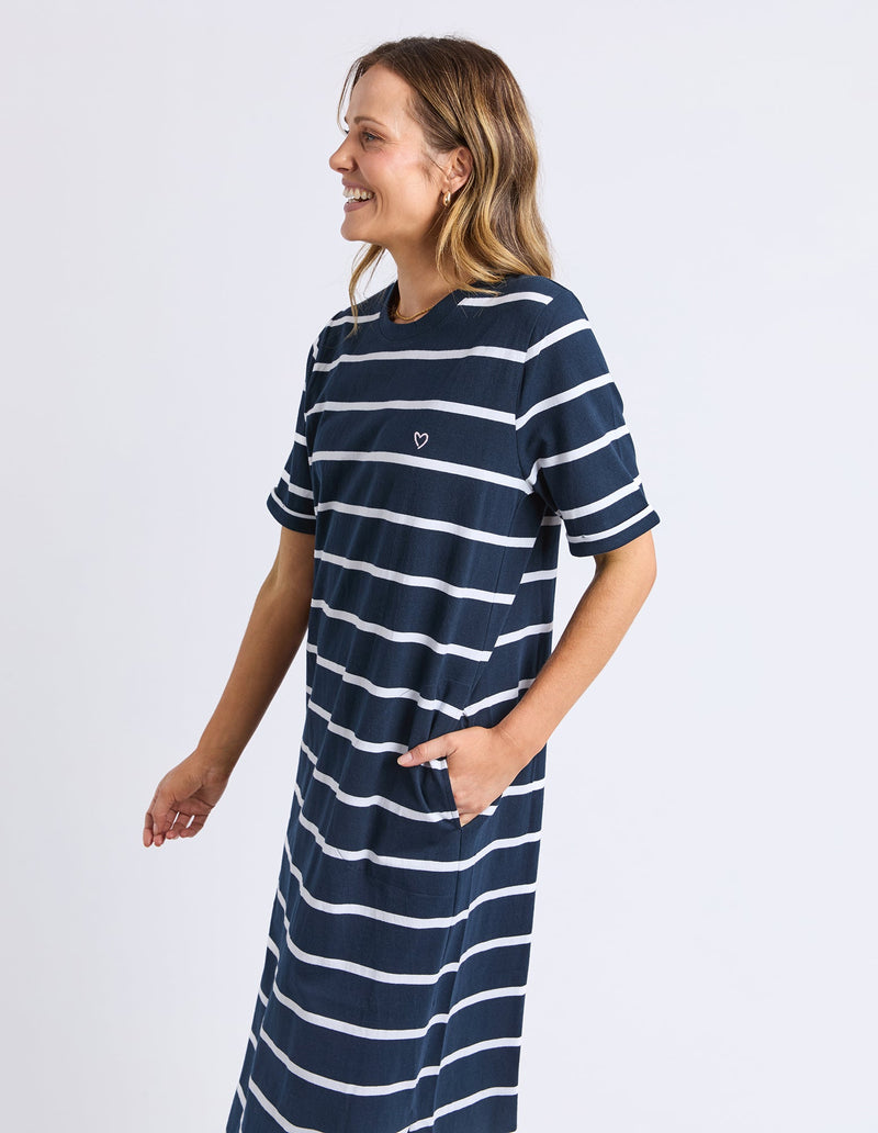 ELM_HALLI DRESS STRIPE _ HALLI DRESS STRIPE _ Ebony Boutique NZ