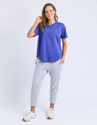 ELM_HALLI SHORT SLEEVE TEE OCEAN BLUE _ HALLI SHORT SLEEVE TEE OCEAN BLUE _ Ebony Boutique NZ