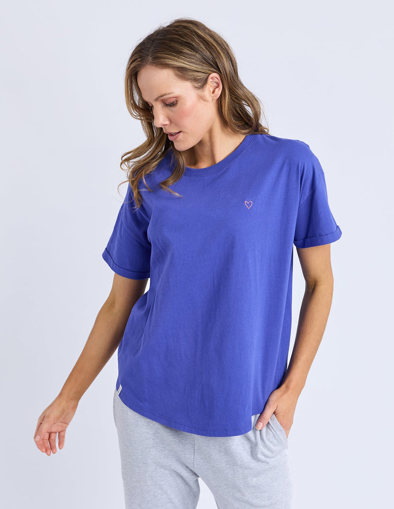 ELM_HALLI SHORT SLEEVE TEE OCEAN BLUE _ HALLI SHORT SLEEVE TEE OCEAN BLUE _ Ebony Boutique NZ