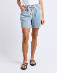 ELM_HOLLY STRIPE SHORT BLUE / WHITE STRIPE _ HOLLY STRIPE SHORT BLUE / WHITE STRIPE _ Ebony Boutique NZ