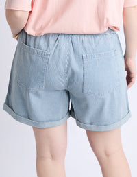 ELM_HOLLY STRIPE SHORT BLUE / WHITE STRIPE _ HOLLY STRIPE SHORT BLUE / WHITE STRIPE _ Ebony Boutique NZ