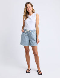 ELM_HOLLY STRIPE SHORT BLUE / WHITE STRIPE _ HOLLY STRIPE SHORT BLUE / WHITE STRIPE _ Ebony Boutique NZ