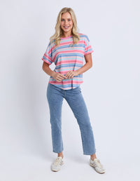 ICECREAM TEE STRIPE_by_ELM_women's_in_New Zealand_ MODEL _