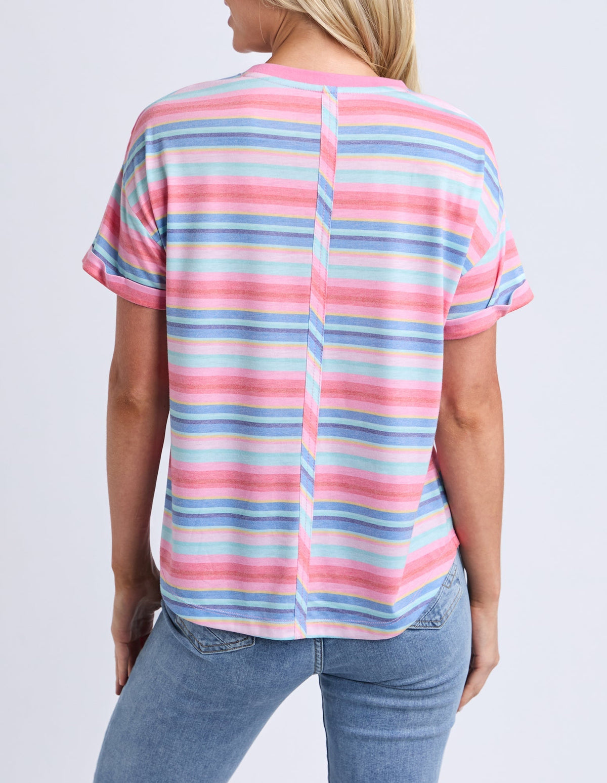 ICECREAM TEE STRIPE_by_ELM_women's_in_New Zealand_ BACK _