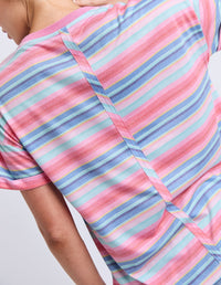 ICECREAM TEE STRIPE_by_ELM_women's_in_New Zealand_ BACK _