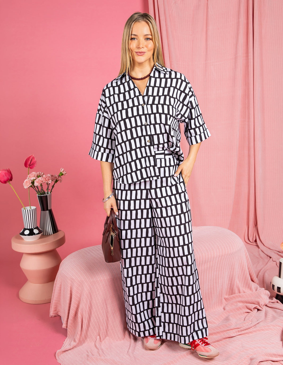 KIVI PANT MIDNIGHT ABSTRACT PRINT NAVY / NAVY / WHITE_by_ELM_women's_in_New Zealand_ FEATURED / FRONT _
