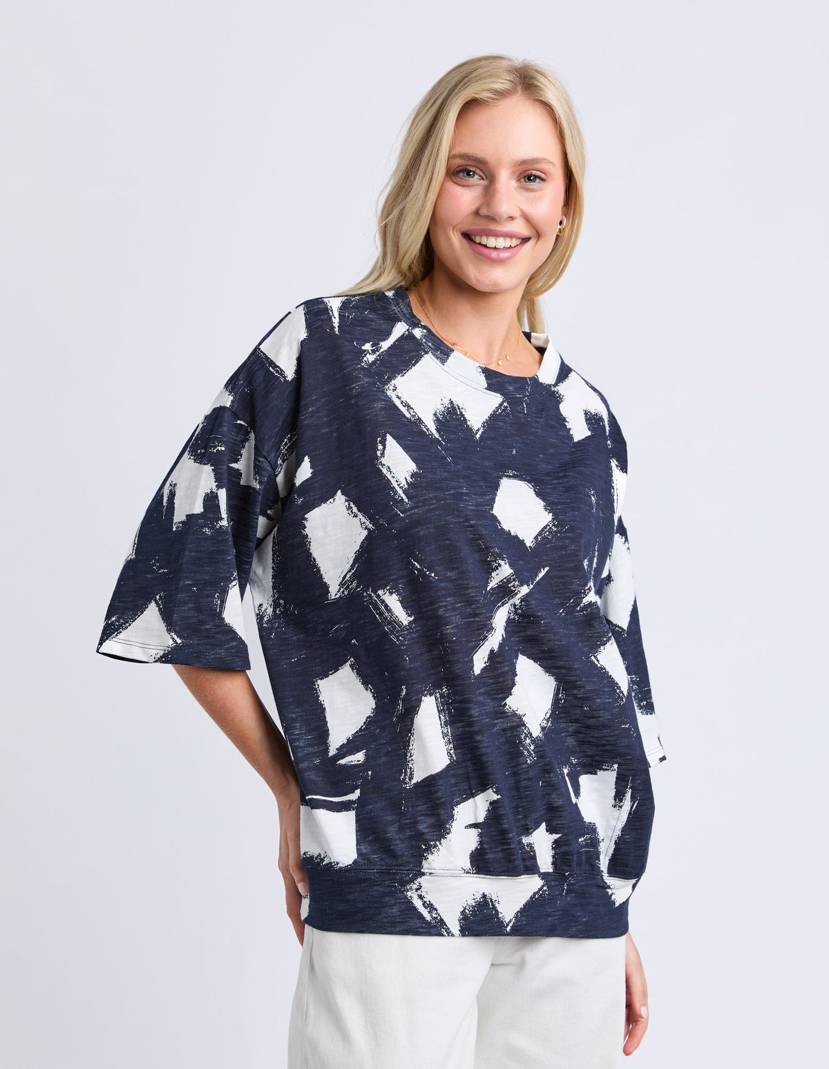 KLEE SWEAT ALL OVER PRINT MULTI_by_ELM_women's_in_New Zealand_ ANGLE _