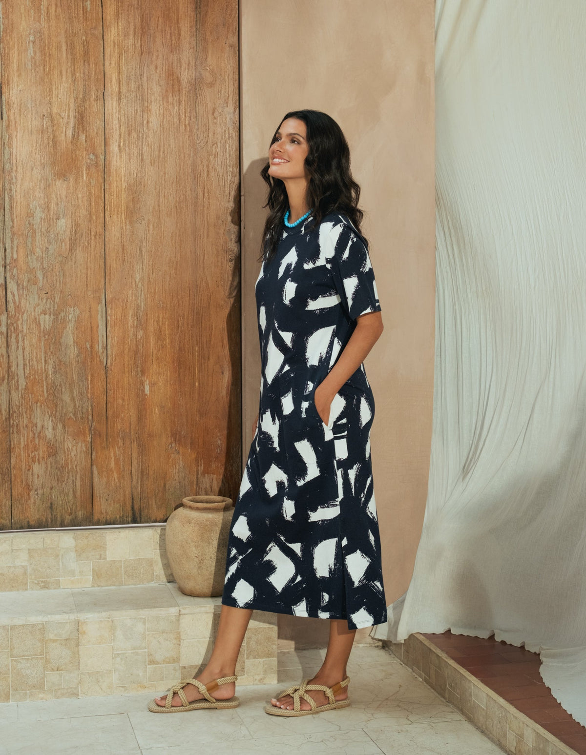 KLEE TEE DRESS ALL OVER PRINT MULTI_by_ELM_women's_in_New Zealand_ LIFESTYLE _