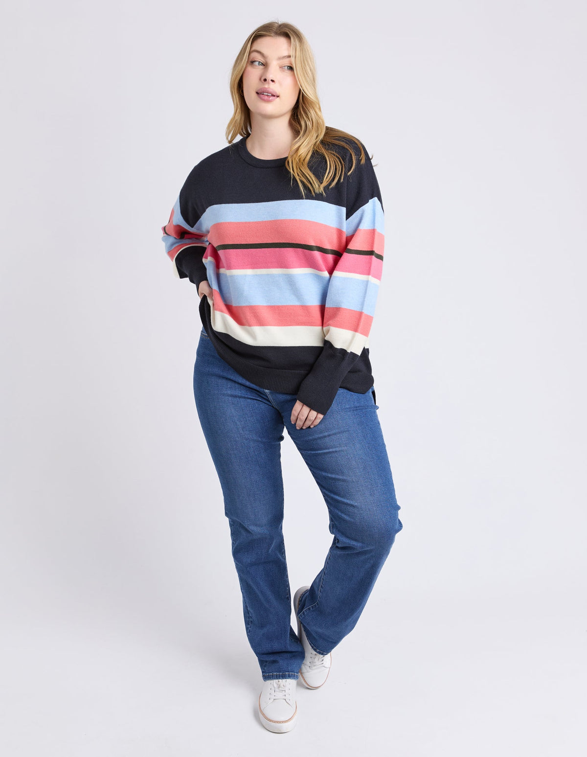 ELM_LACEY STRIPE KNIT _ LACEY STRIPE KNIT _ Ebony Boutique NZ