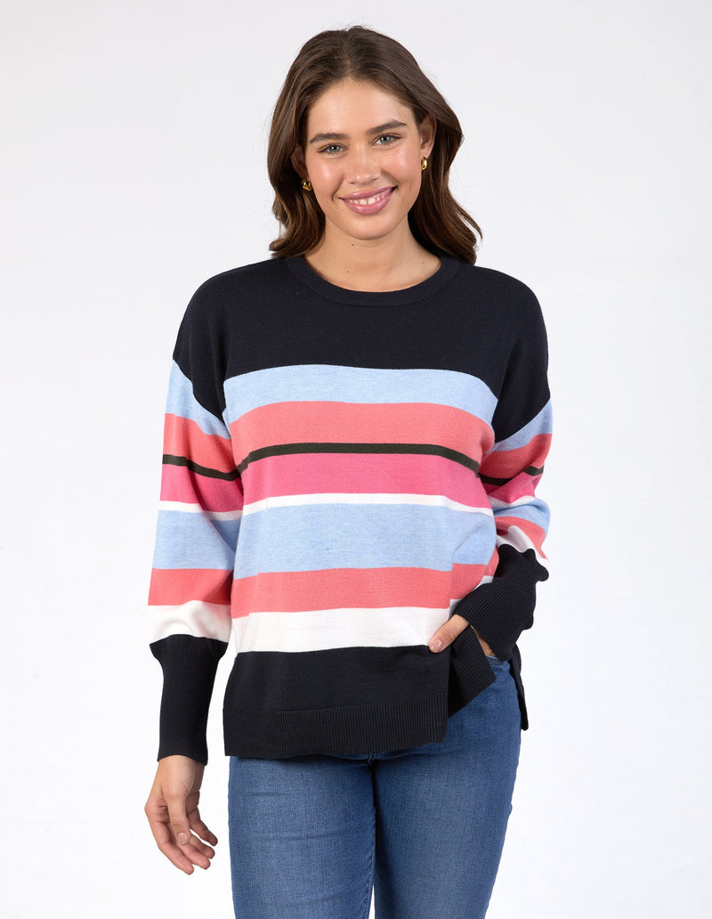 ELM_LACEY STRIPE KNIT _ LACEY STRIPE KNIT _ Ebony Boutique NZ