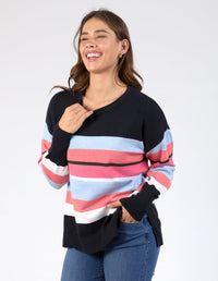 ELM_LACEY STRIPE KNIT _ LACEY STRIPE KNIT _ Ebony Boutique NZ