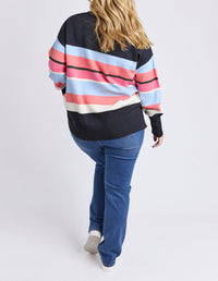 ELM_LACEY STRIPE KNIT _ LACEY STRIPE KNIT _ Ebony Boutique NZ