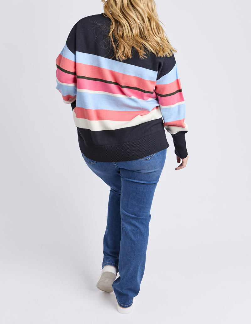 ELM_LACEY STRIPE KNIT _ LACEY STRIPE KNIT _ Ebony Boutique NZ