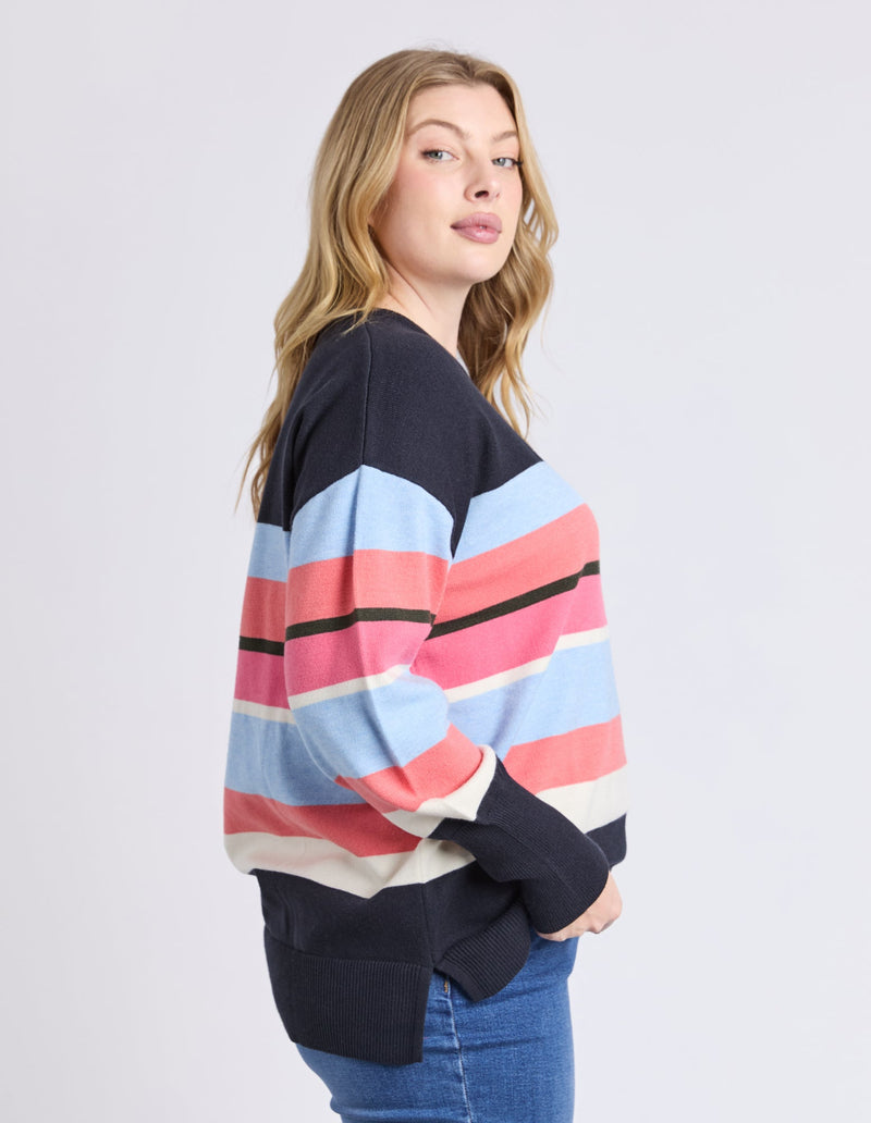 ELM_LACEY STRIPE KNIT _ LACEY STRIPE KNIT _ Ebony Boutique NZ