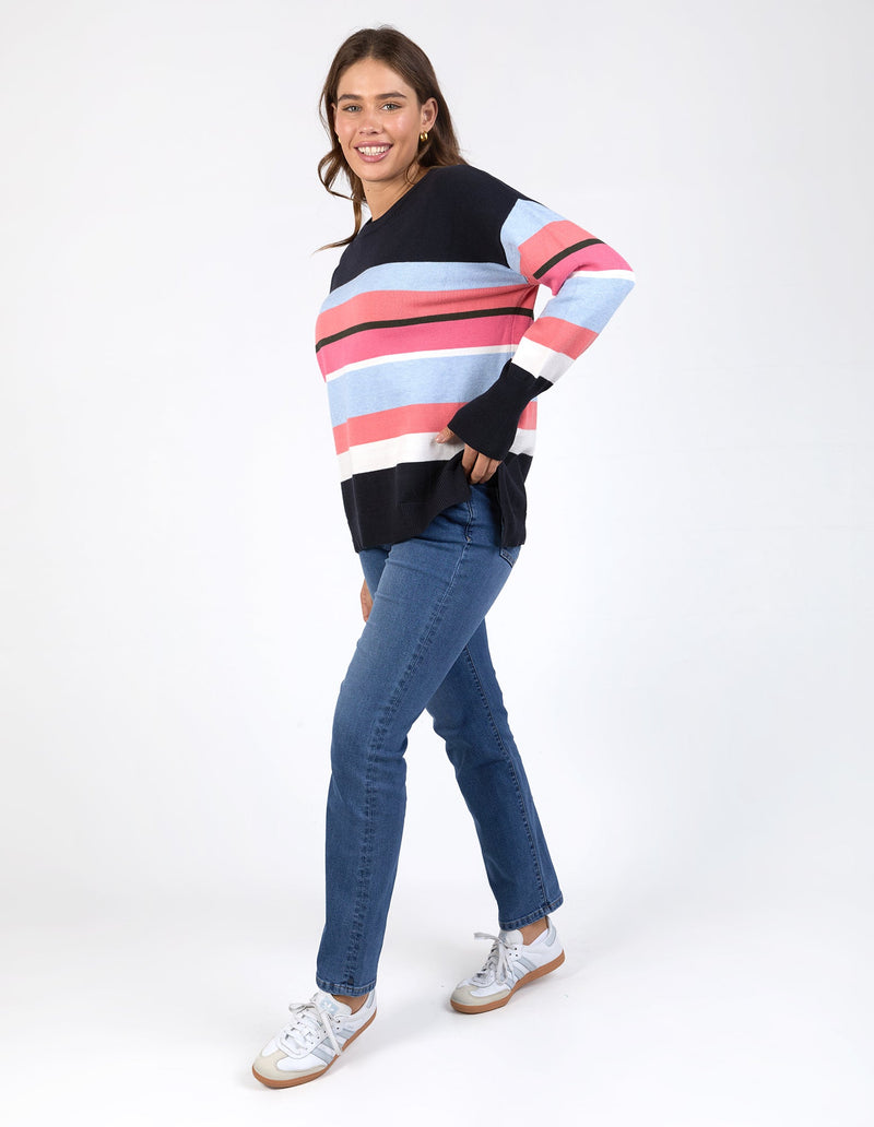 ELM_LACEY STRIPE KNIT _ LACEY STRIPE KNIT _ Ebony Boutique NZ